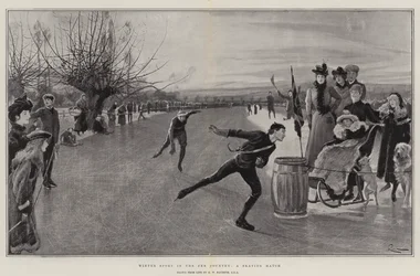 Wintersport im Fenland, ein Eislaufwettbewerb